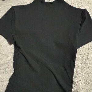 Elegant Black Short Sleeve Dress